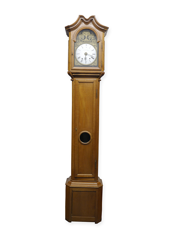 Standuhr Bodenstanduhr Uhr Belgisch um 1850 aus Eiche (6285