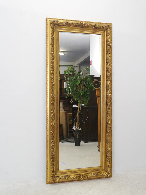 SeekElegant Goldfarbener gewölbter Spiegel, 48,3 x 78,7 cm, Bogenspiegel  mit Metallrahmen, traditioneller Vintage-Spiegel für Wand, antiker